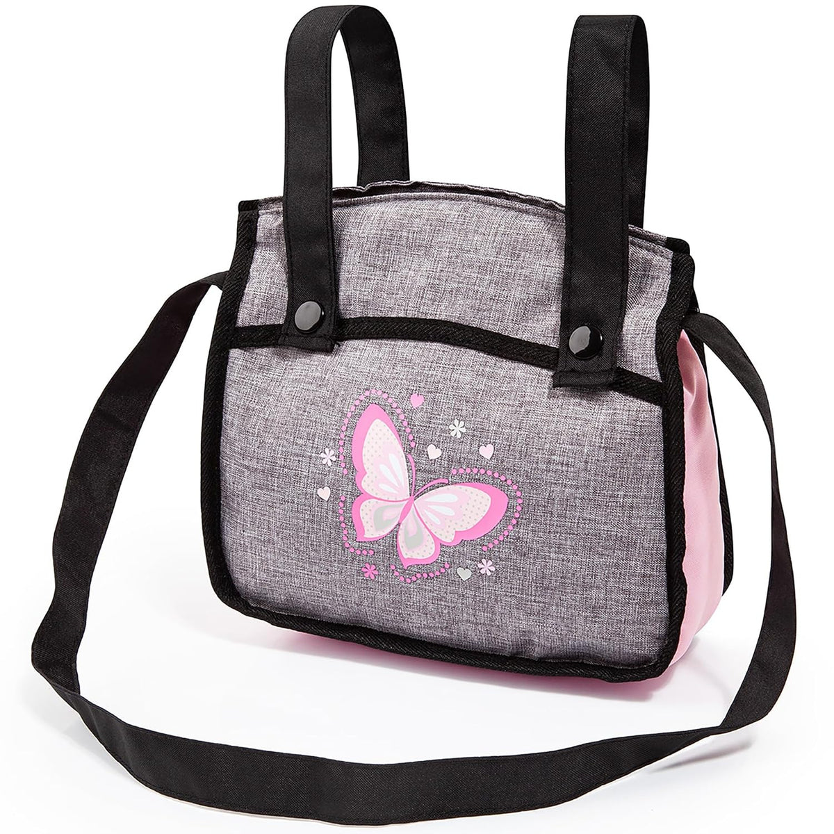 Bayer: Cochecito versátil City Vario - Gris y rosa con mariposa par...