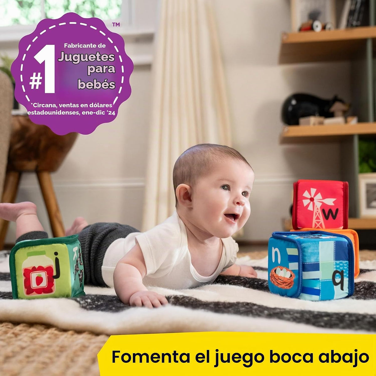 Baby Einstein Alpha Stacks - Bloques de aprendizaje para bebés, jug...