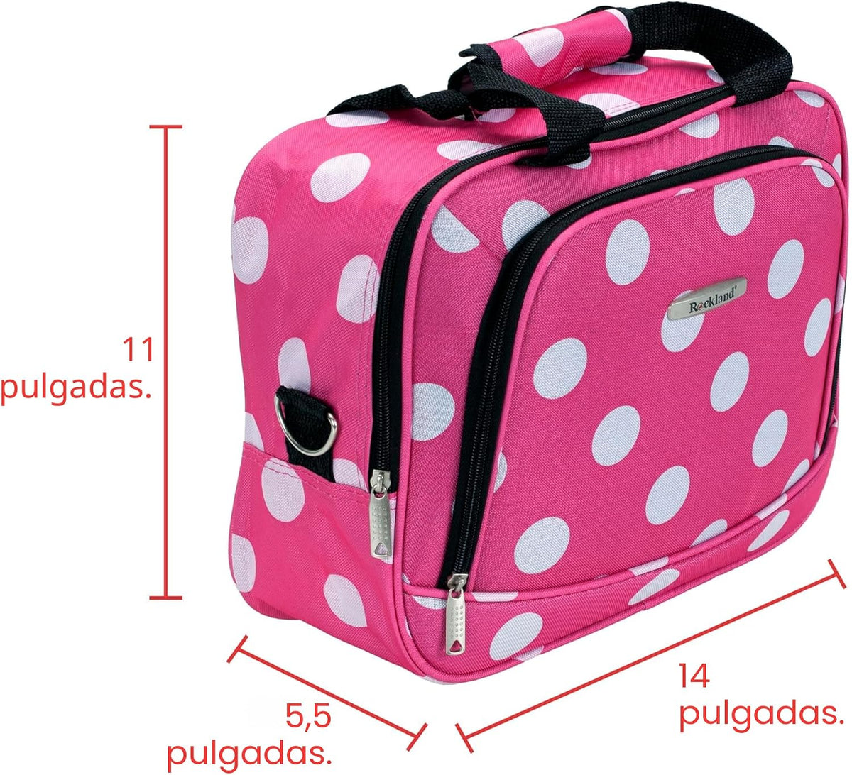 Rockland, juego de equipaje de dos piezas, Rosado con puntos), F102...