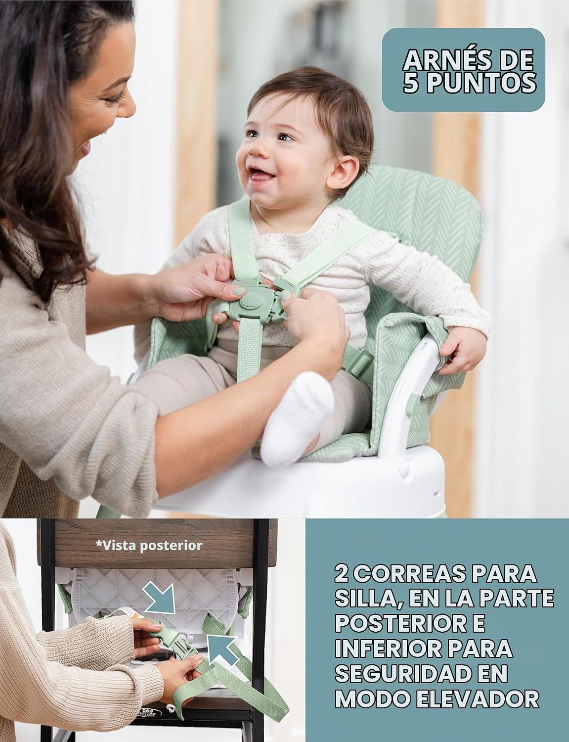 Baby Delight Ascent, Trona 3 en 1, Verde | Se convierte en asiento...