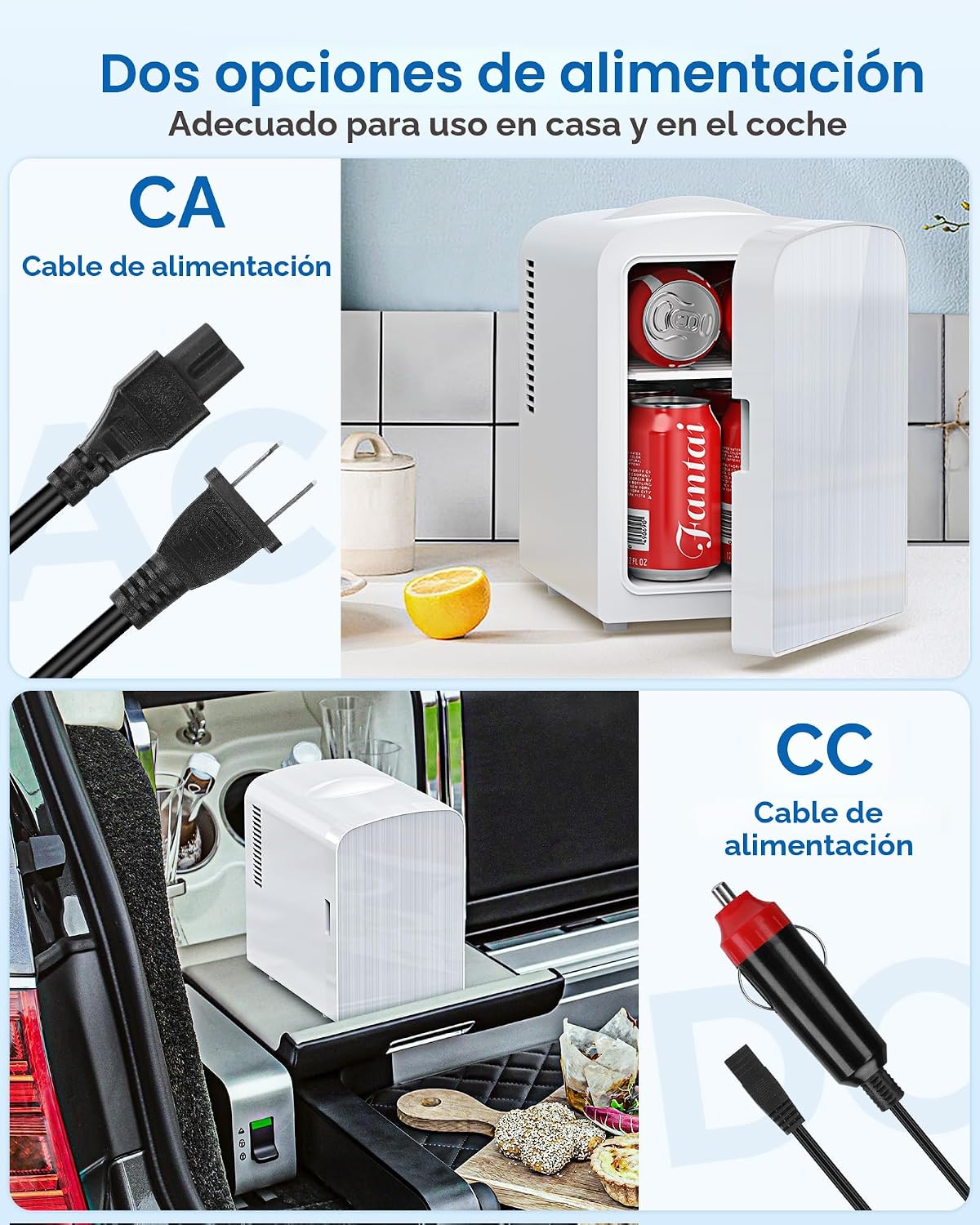 Electactic mini refrigerador de 4 L\/6 latas, refrigerador compacto...