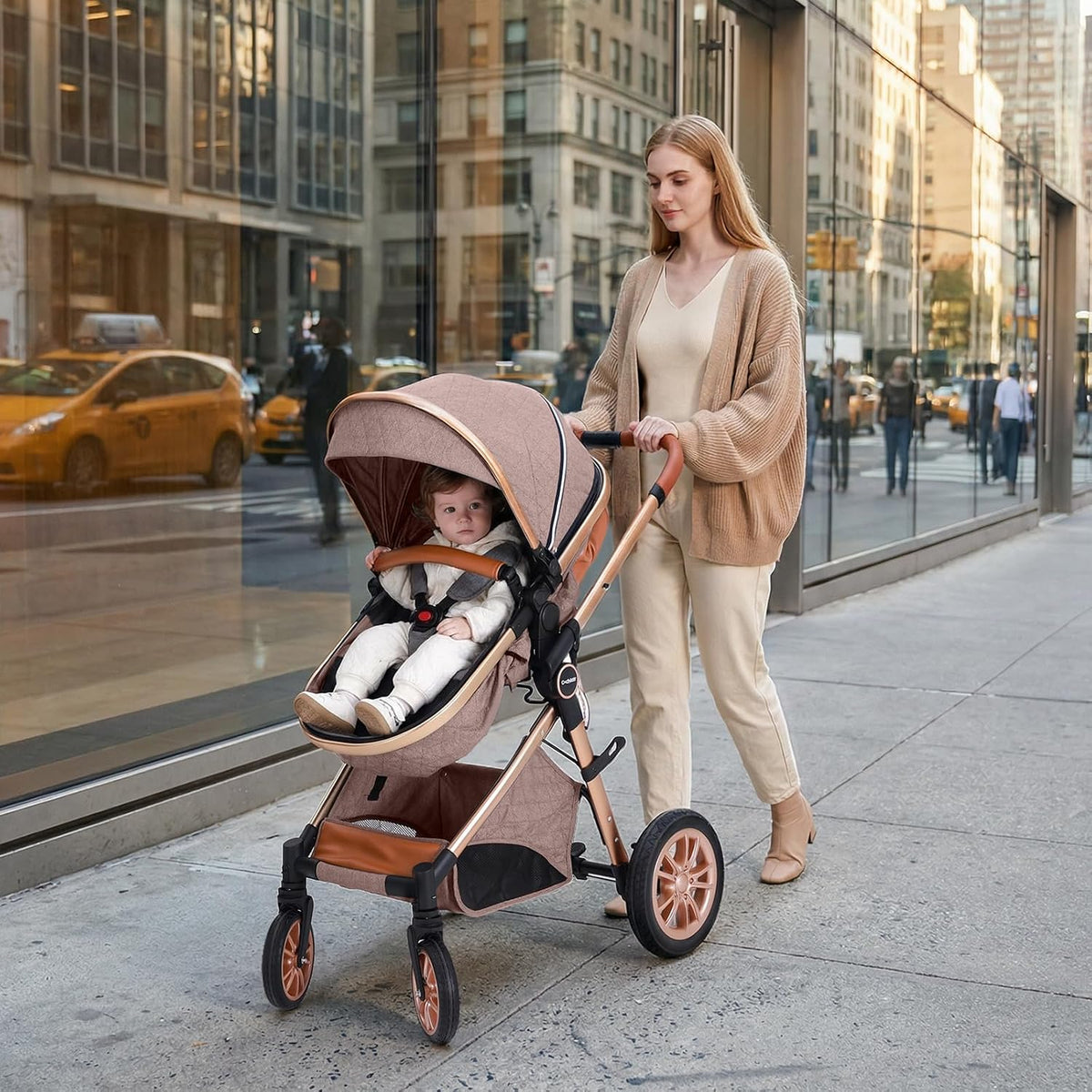 Cochildor DuraFlex - Cochecito de bebé 2 en 1, cochecito de viaje p...