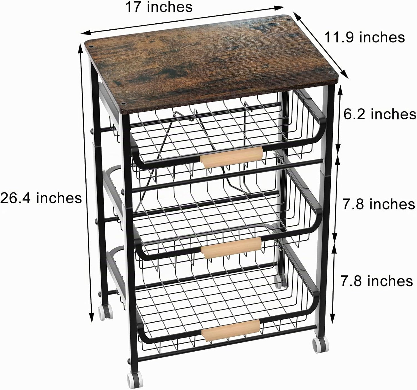 Uninol Cesta de frutas y verduras para cocina, organizadores y alma...