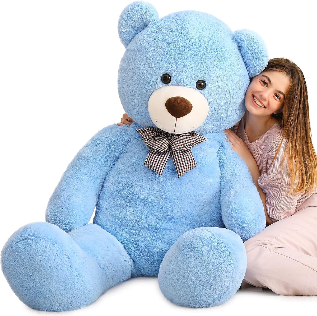 MaoGoLan - Oso de peluche azul y grande de 55 pulgadas, animal de p...