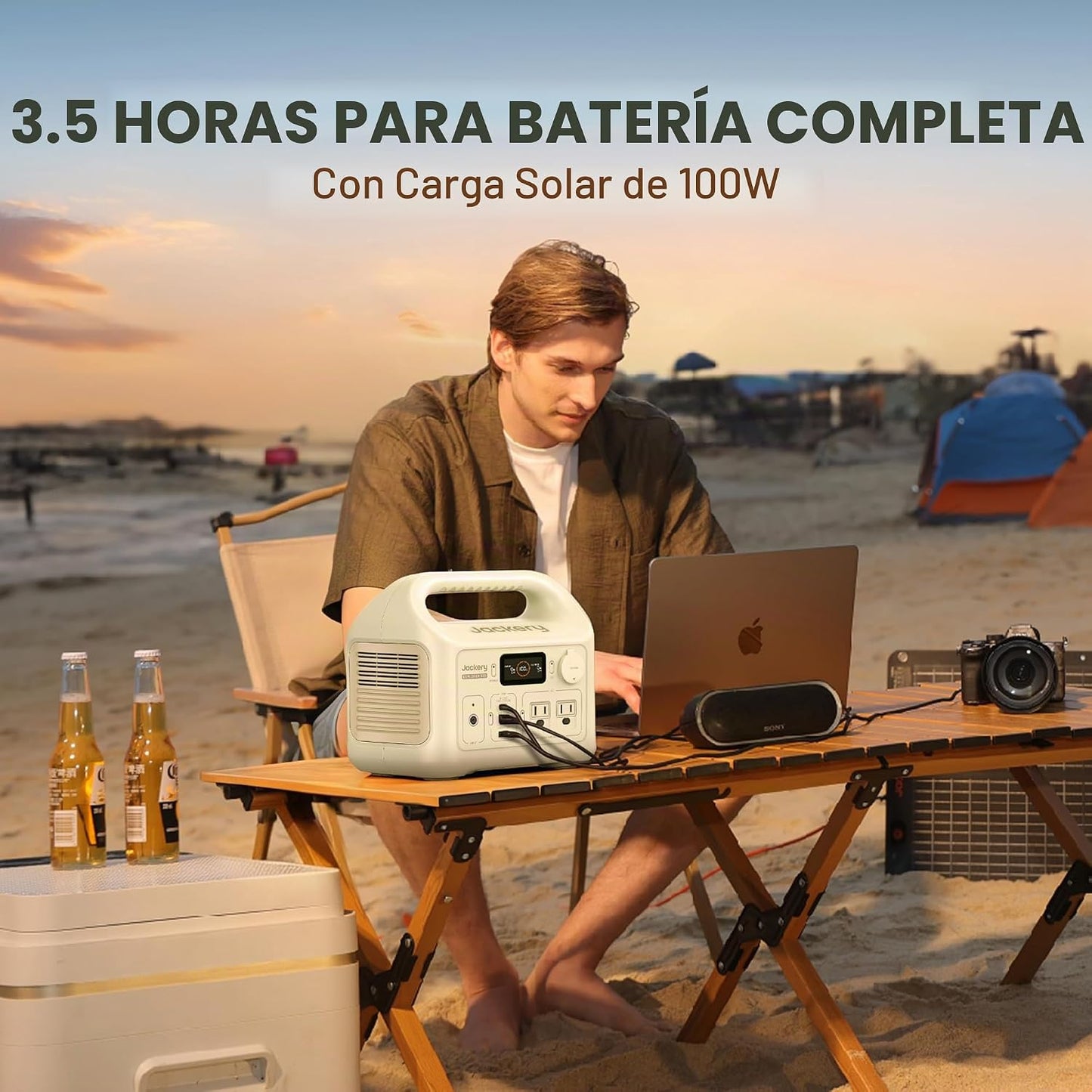 Jackery Central eléctrica portátil Explorer 300 Dune Blanco, 292Wh...