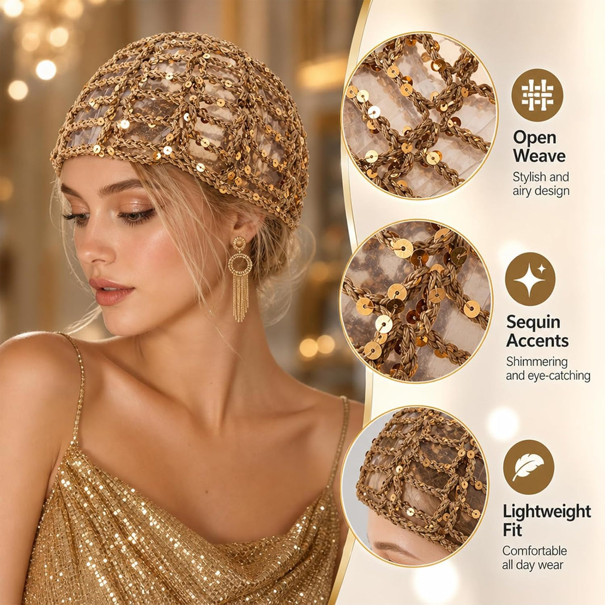 Gorra de ganchillo, gorra de calavera de ganchillo, sombrero de gan...