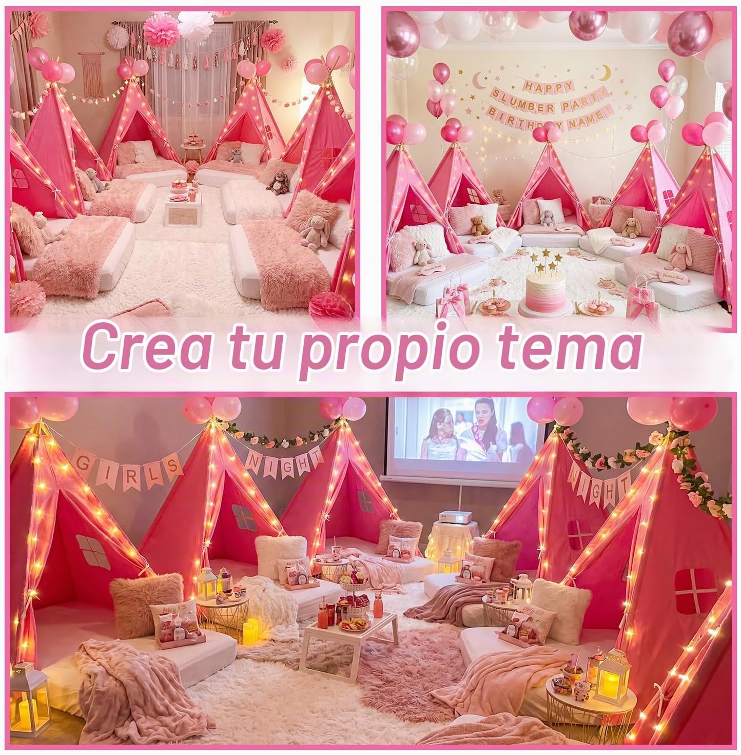 Lemosae Paquete de 6 Carpas Tipi para Pijamadas para Niños al por M...