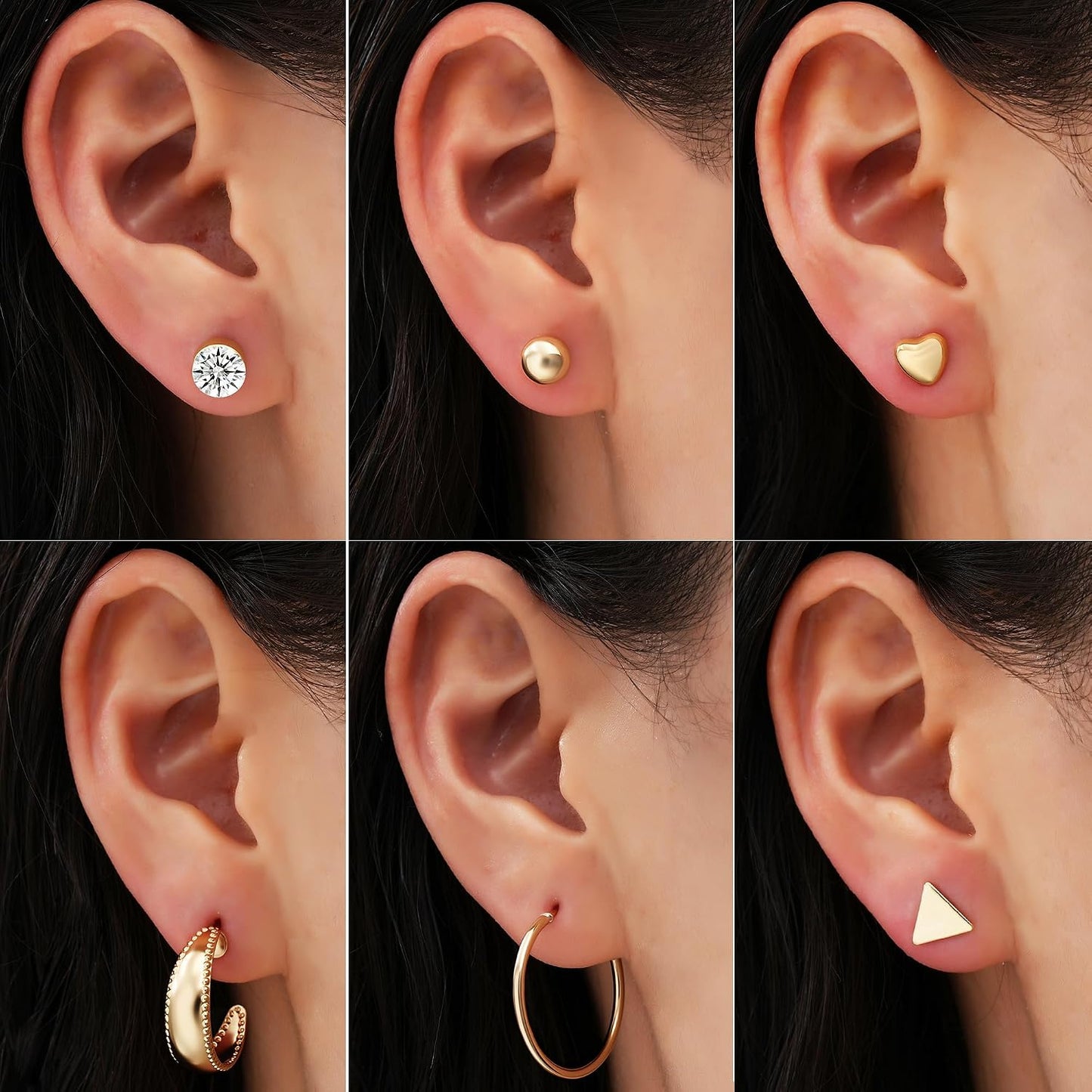 FAXHION Juego de joyas de oro para mujer, 68 piezas, con 7 collares...