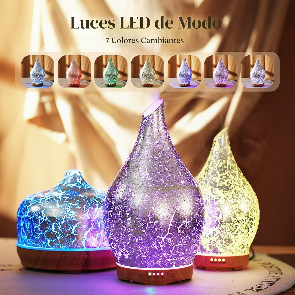 Porseme Difusor de Aceite Esencial de 280ml, Difusor de Aromaterapi...