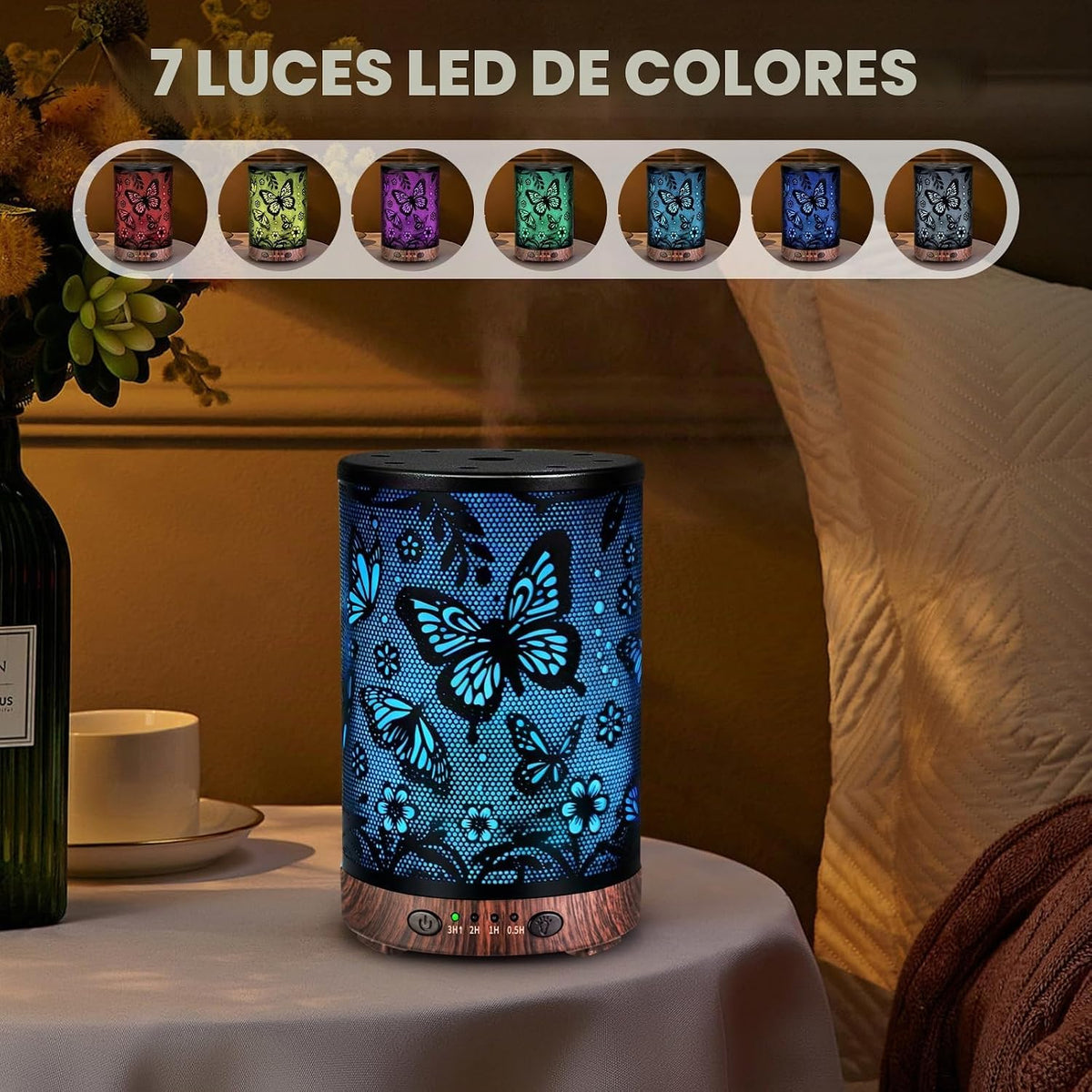 JOYOLO Difusor de aceite esencial de metal para aromaterapia, difus...