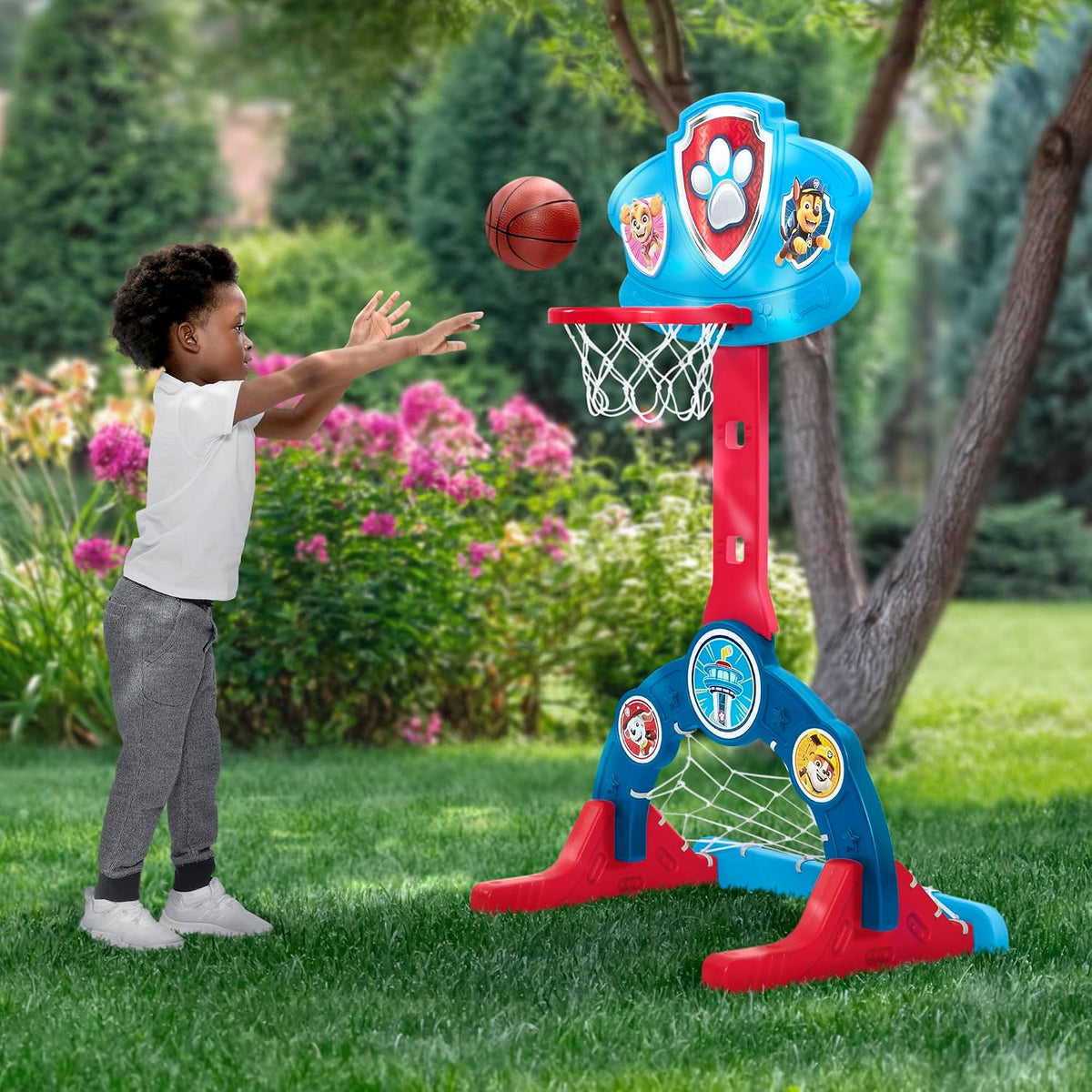 Delta Children PAW Patrol Centro Deportivo 4 en 1 \u2013 Aro de Bal...