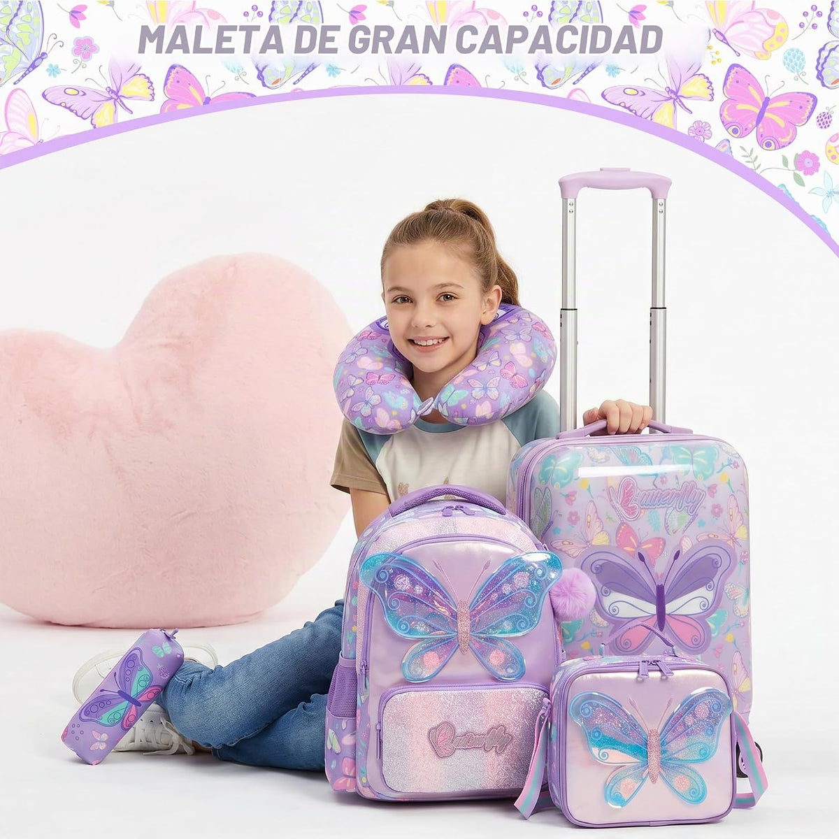 Homskiii Juego de Equipaje para Niños de 5 Piezas, Juego de Maletas...