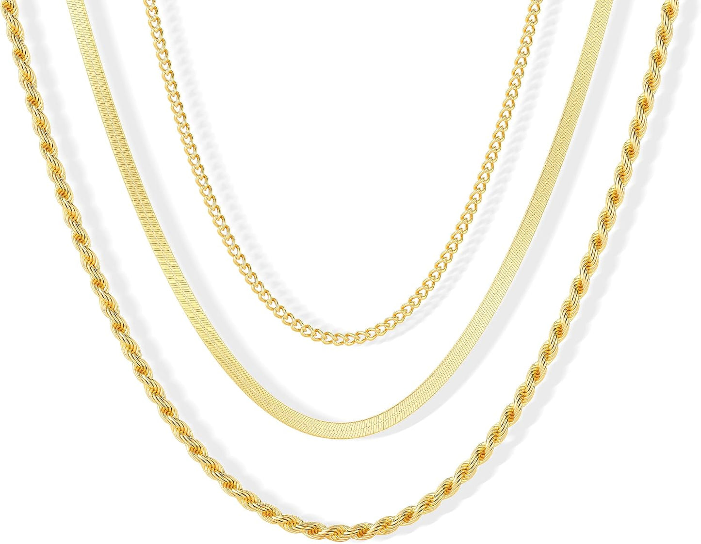 Freekiss Collar de espiga para mujer, serpiente chapada en oro de 1...