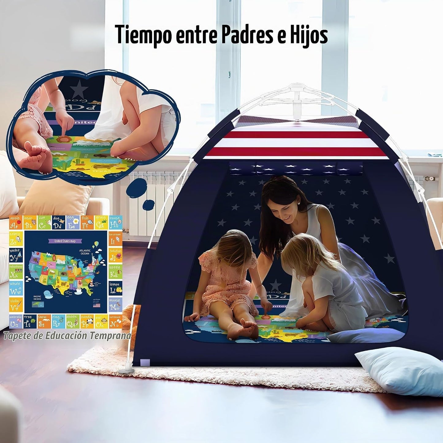 Casa de juegos multiusos al aire libre para niños pequeños, tienda...