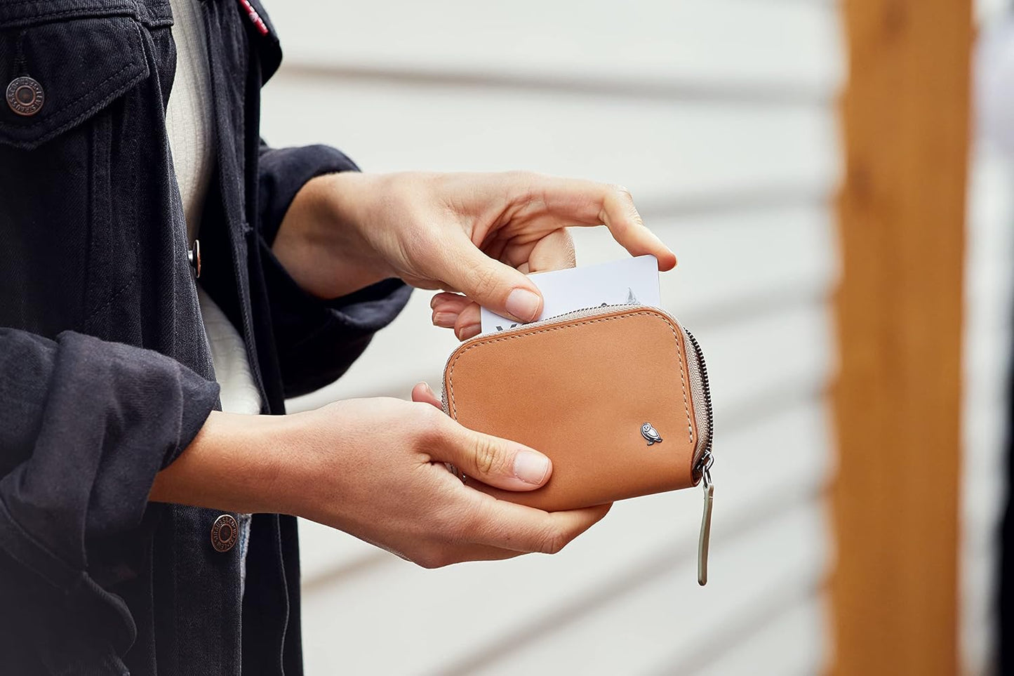 Bellroy Folio Mini, Monedero de Cuero - CharcoalCobalt | Cartera co...