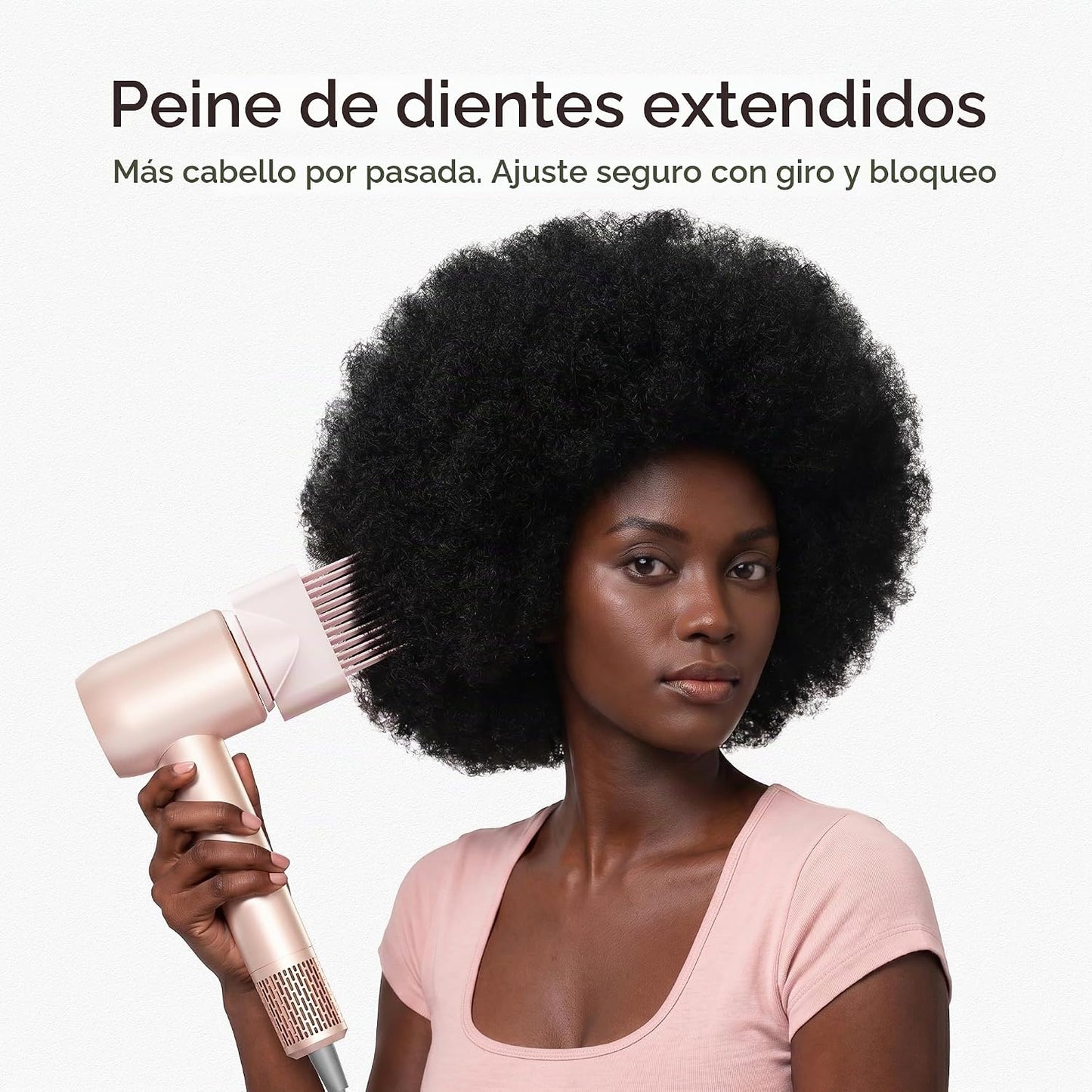 TYMO Secador de pelo con difusor de alta velocidad 200M secador ión...