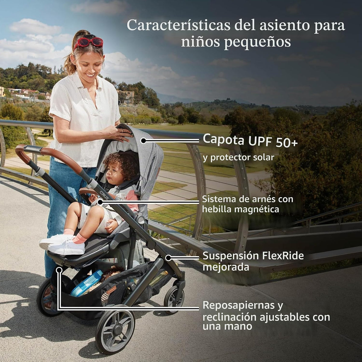 UPPAbaby Cruz V3 Cochecito + Mesa V3 - Conjunto de sistema de viaje...