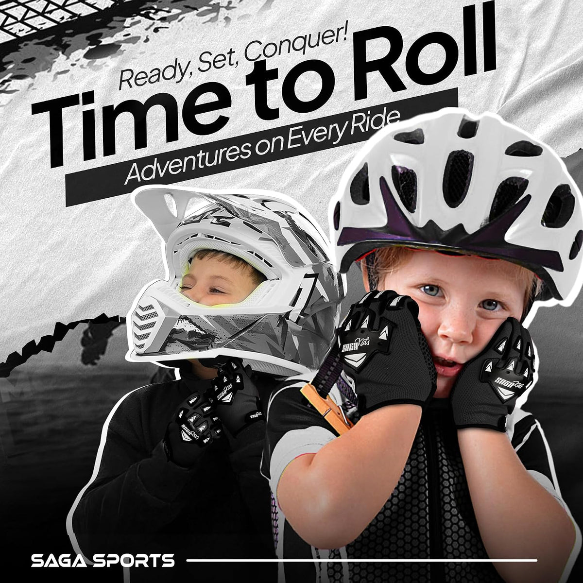 SAGA SPORTS Guantes de Motocross para Jóvenes \u2013 Protección de...
