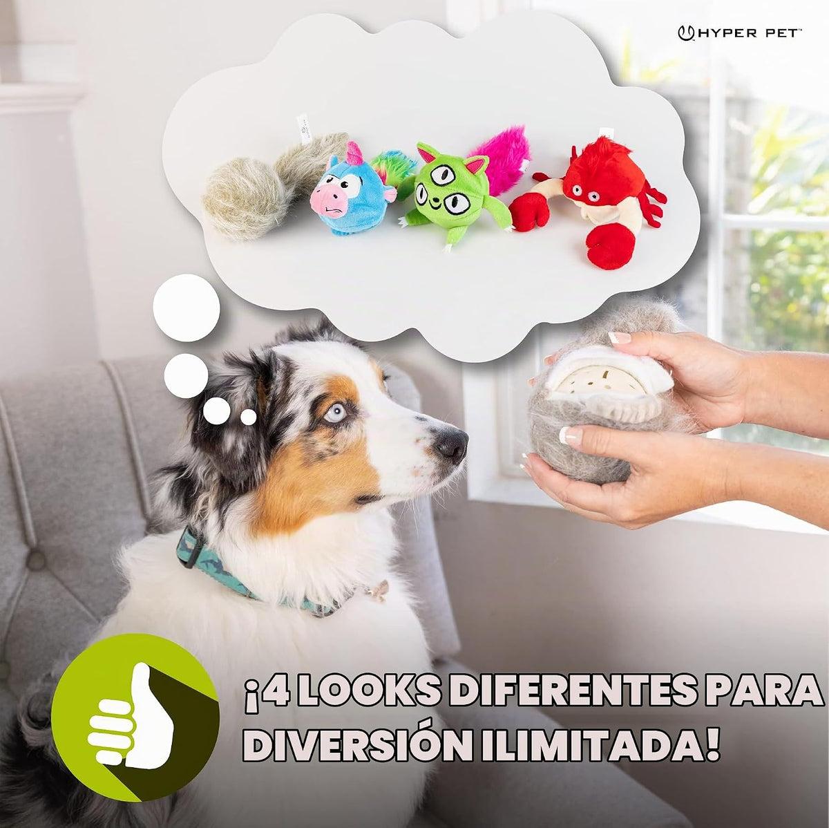 Hyper Pet Doggie Pal Unicorn Juguetes de peluche interactivos para...