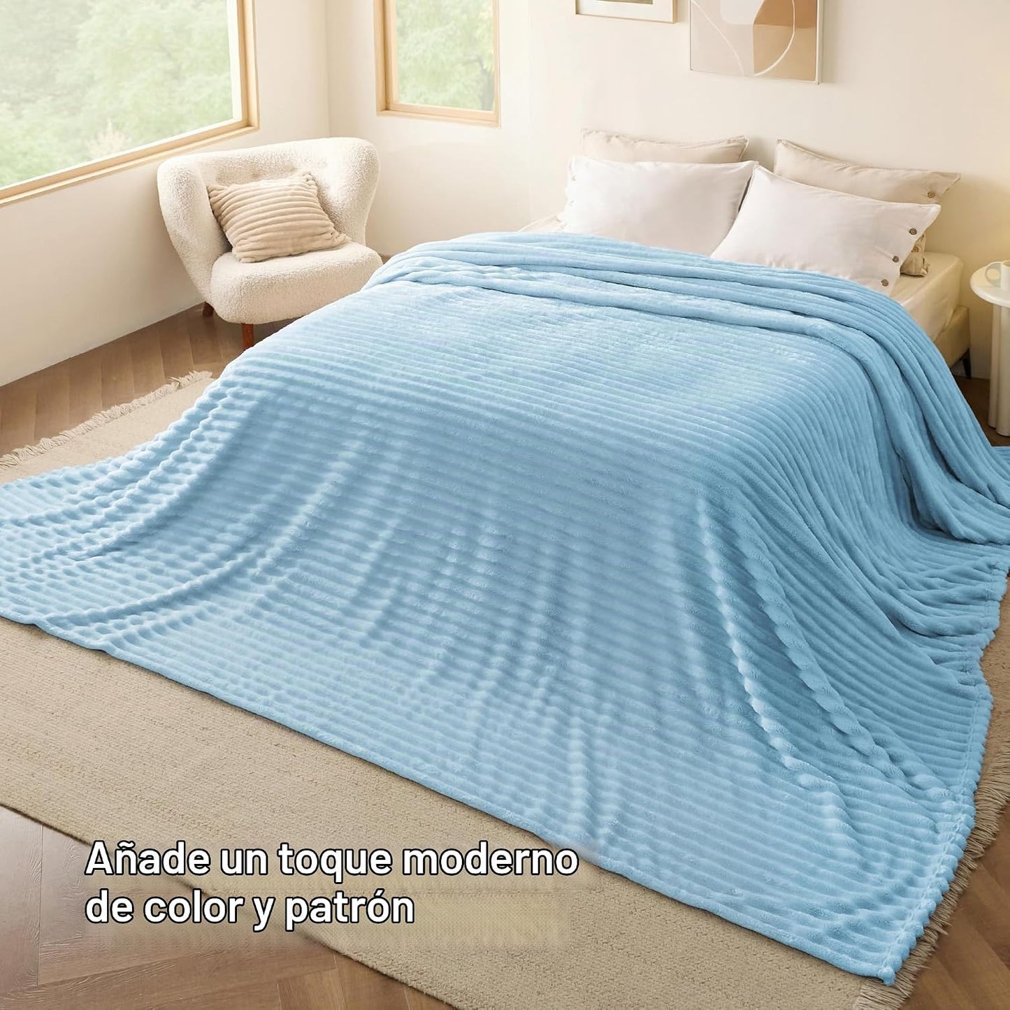 Bedsure GentleSoft - Manta grande de forro polar para cama, acogedo...