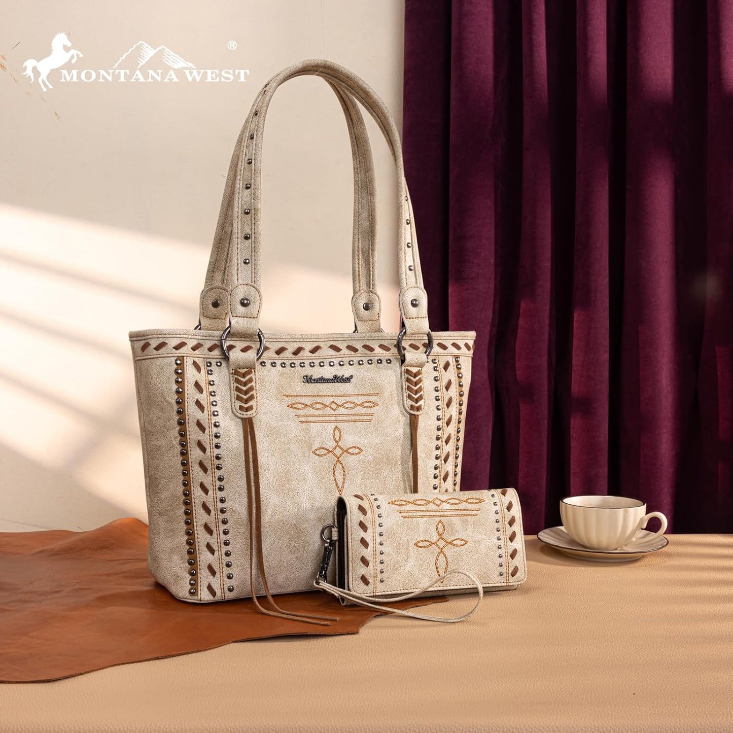 Montana West - Bolso tote de colección espiritual estilo western pa...