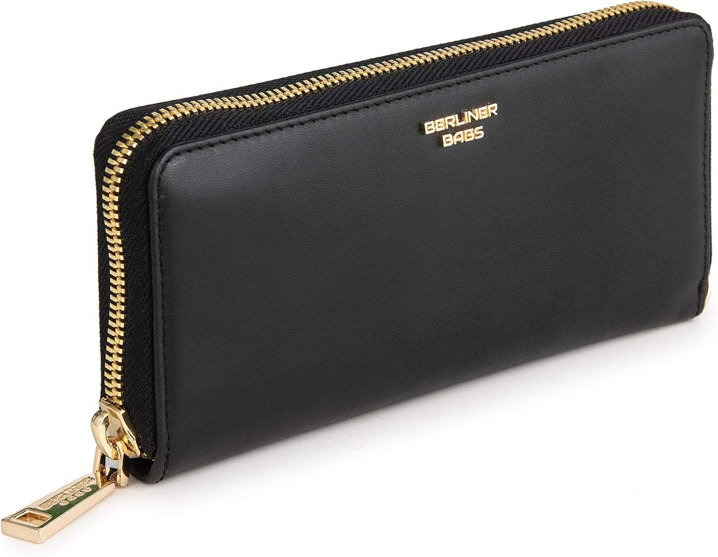 BERLINER BAGS Cartera Lyon de piel auténtica de alta calidad, con b...