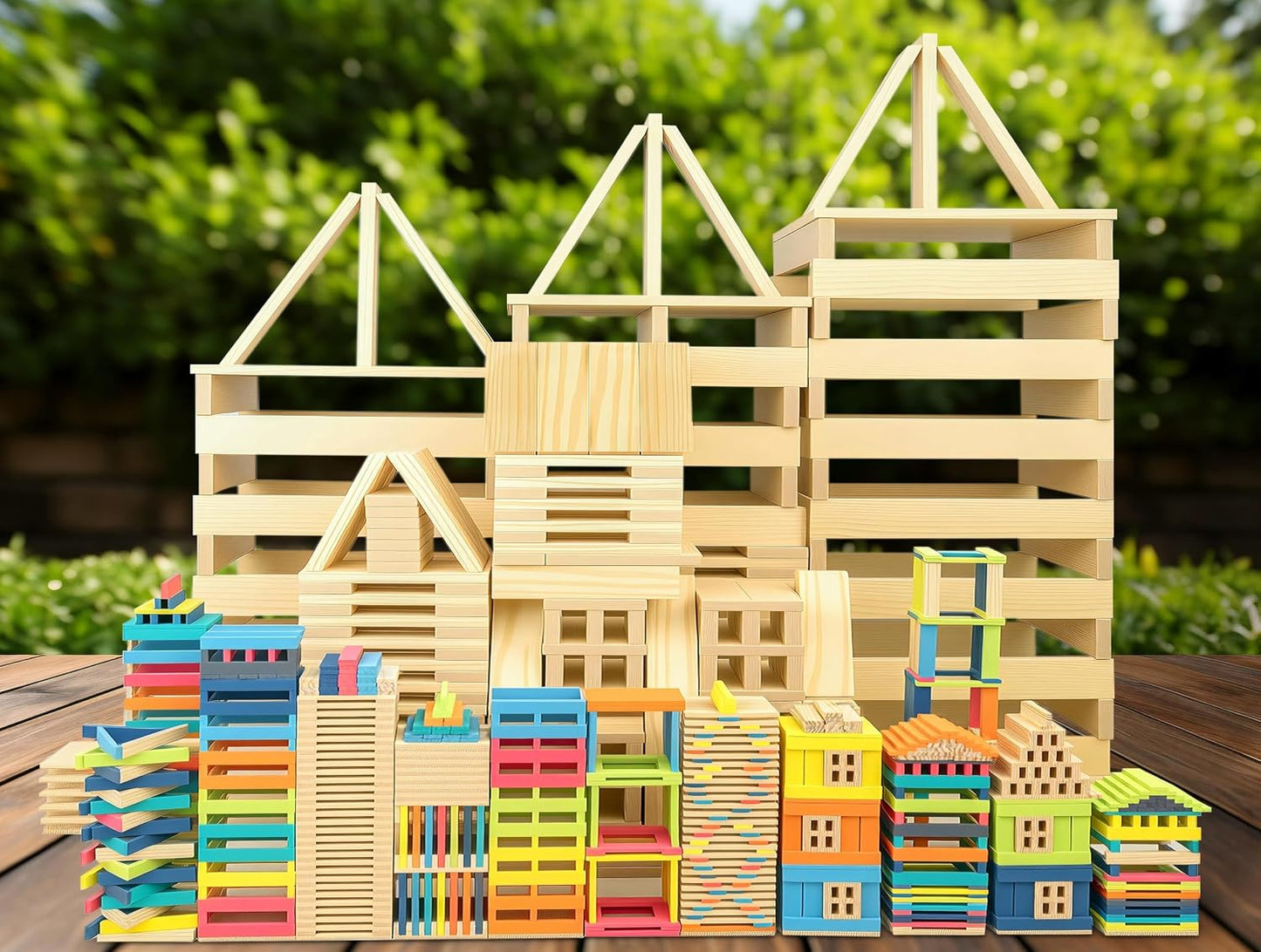 Bloques de construcción gigantes de madera para niños y aulas, 32 t...