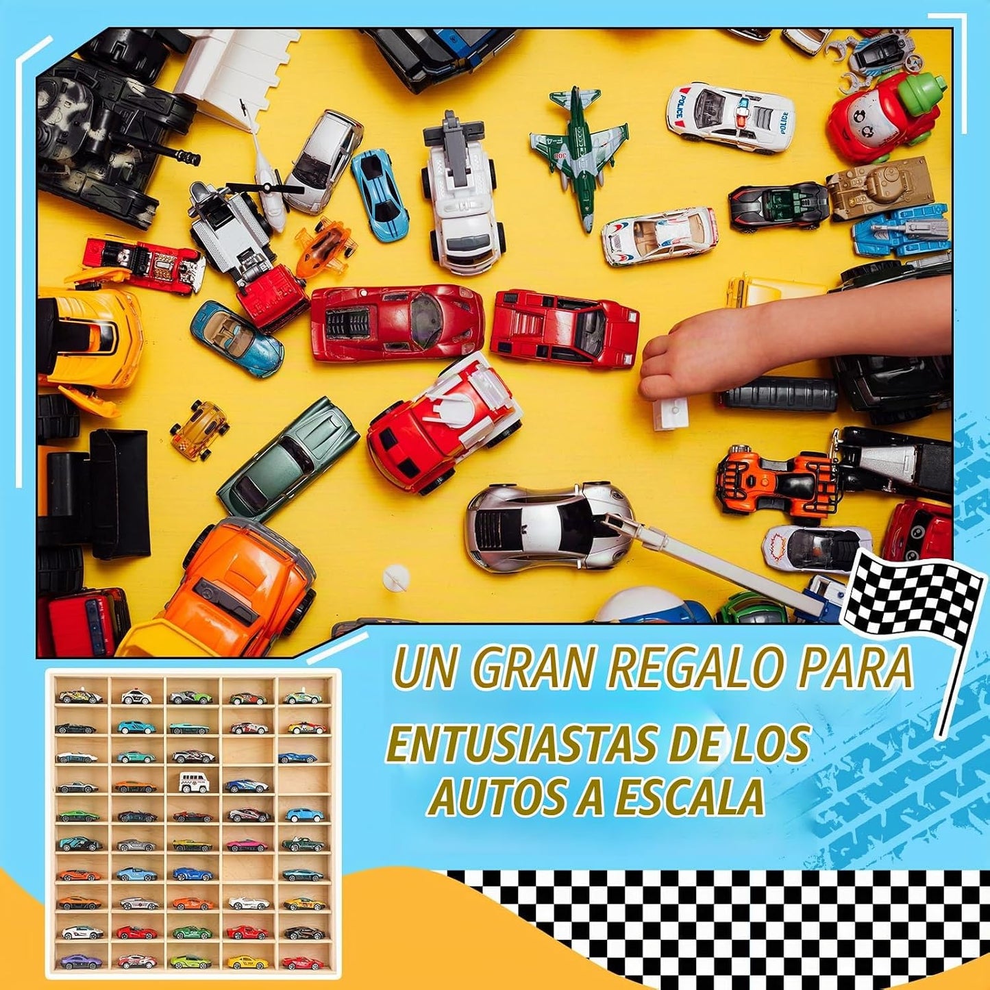 Seenelling Hot 1\/64 Vitrina de Exhibición de Ruedas Fundidas a Pre...