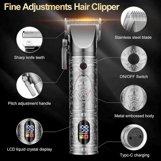 QREEYX Cortadora de pelo para hombre, recortadora de pelo en T, rec...