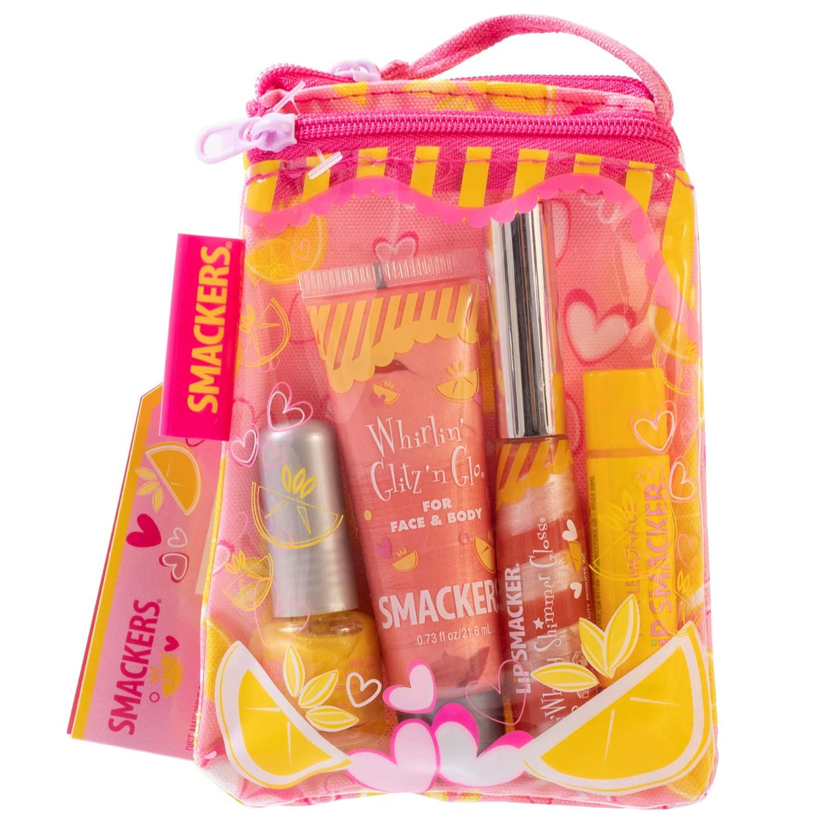 Juego de maquillaje de bolsa glam de Lip Smacker de limonada rosa p...