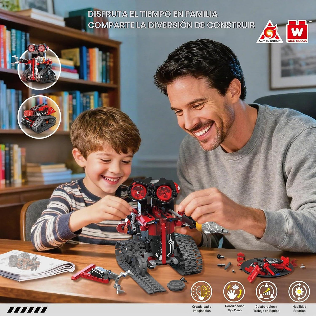 Kit de Construcción de Robots W WISE BLOCK, Robótica STEM para Niño...
