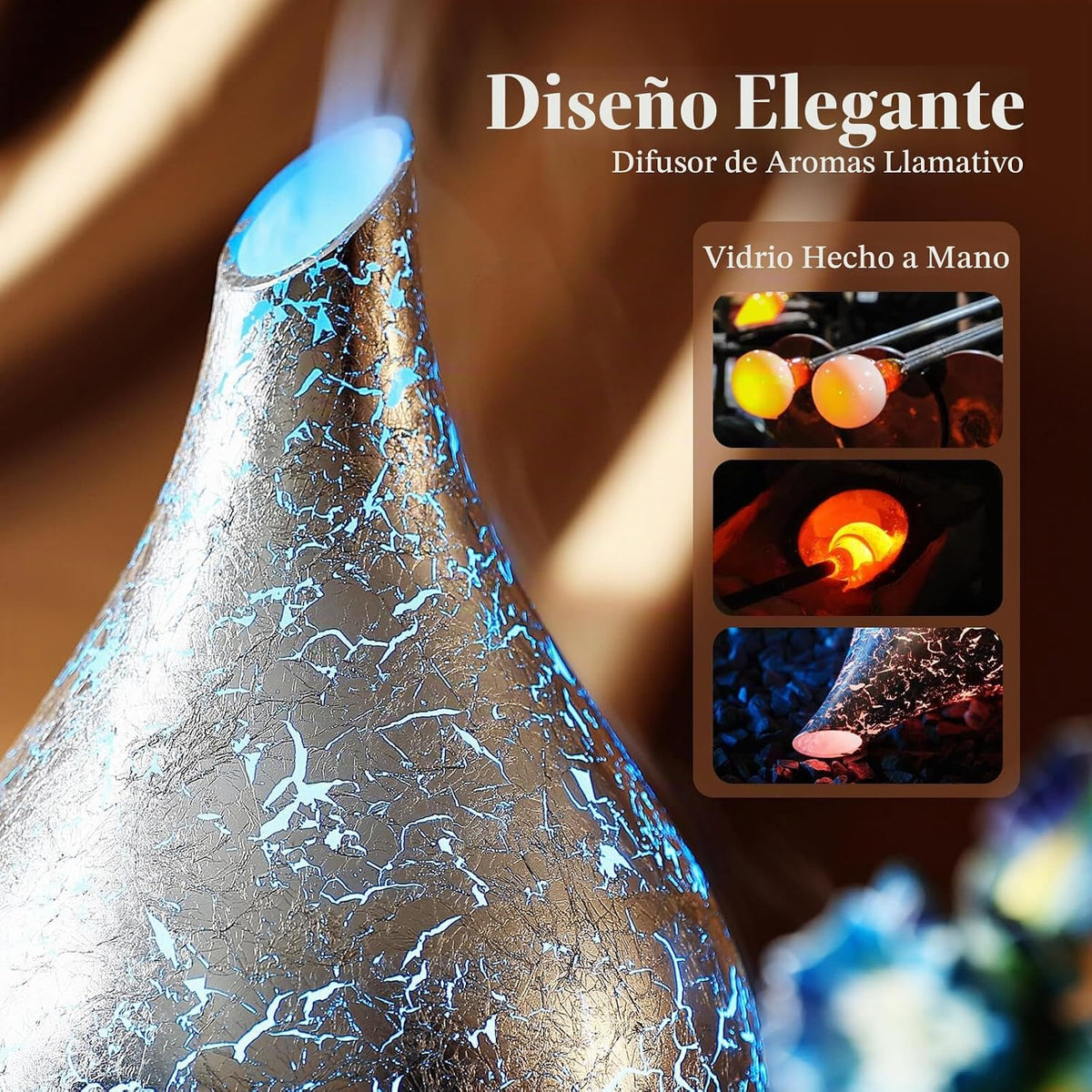 Porseme Difusor de Aceite Esencial de 280ml, Difusor de Aromaterapi...