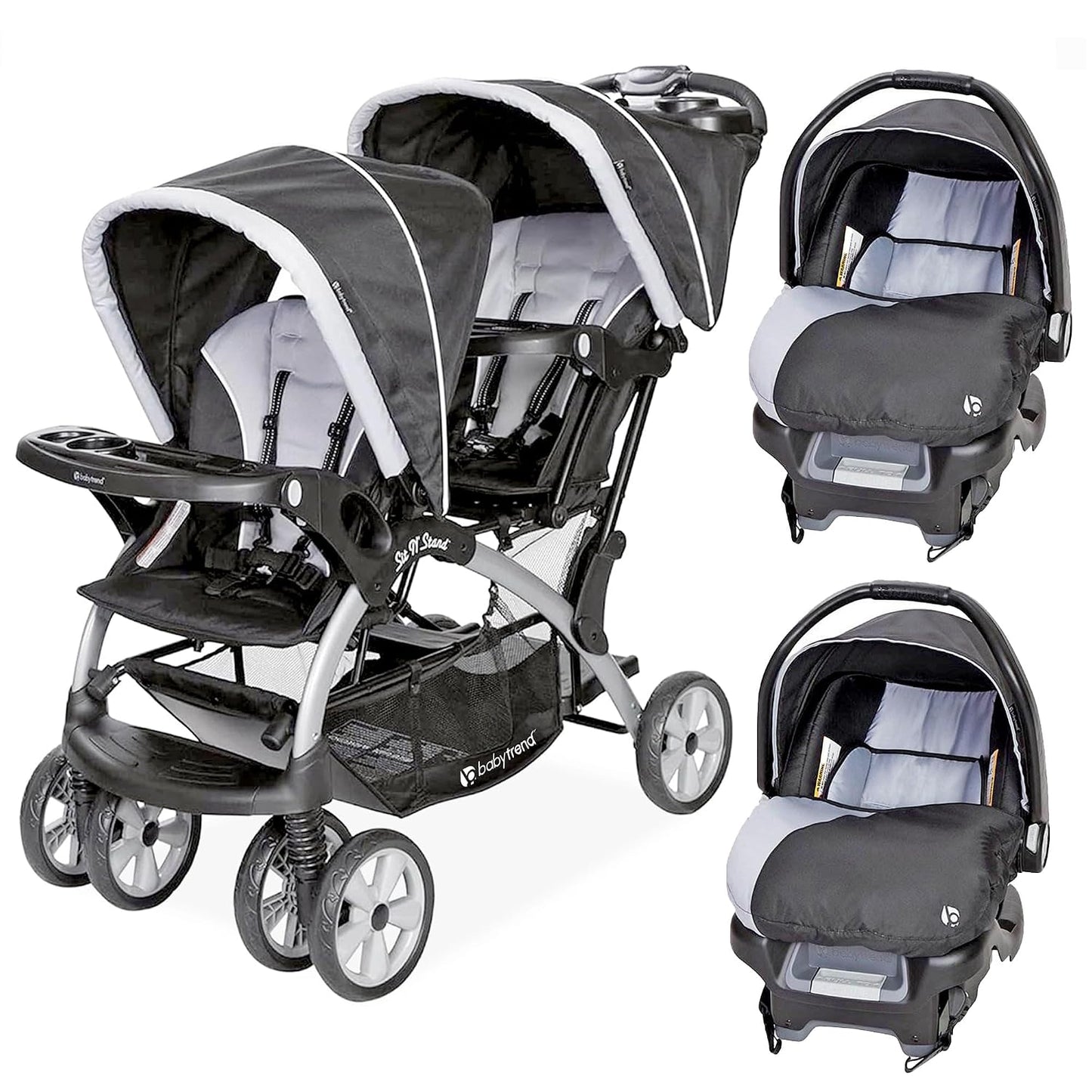 Baby Trend Cochecito doble para bebés y niños pequeños y 2 asientos...