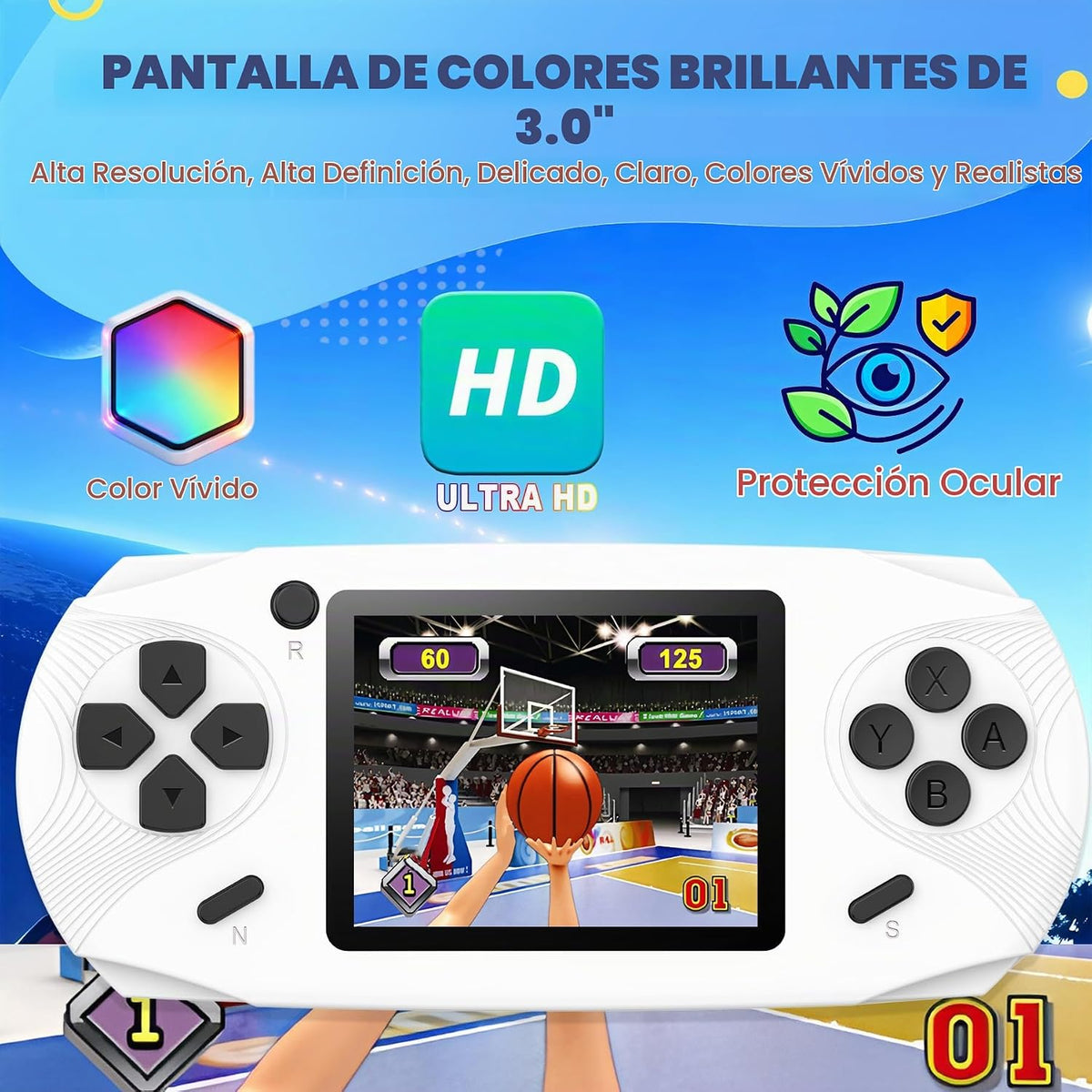 Beijue - Juegos de consola de mano de 16 bits para niños y adultos,...