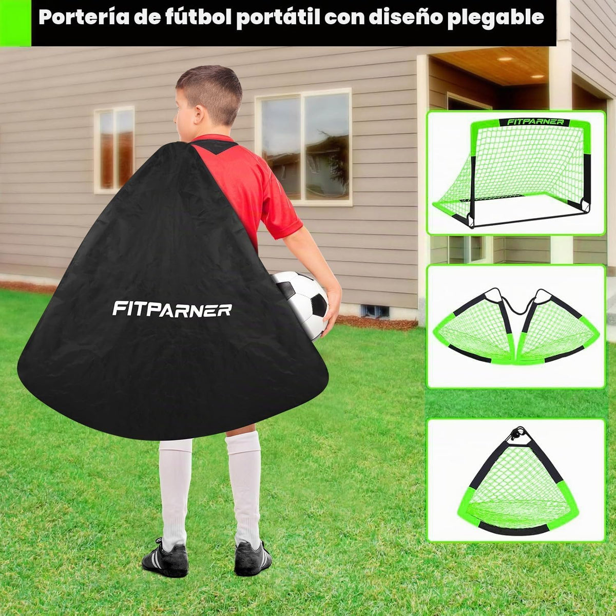 FITPARNER Arcos de Fútbol para Niños para Patio Trasero - Juego de...