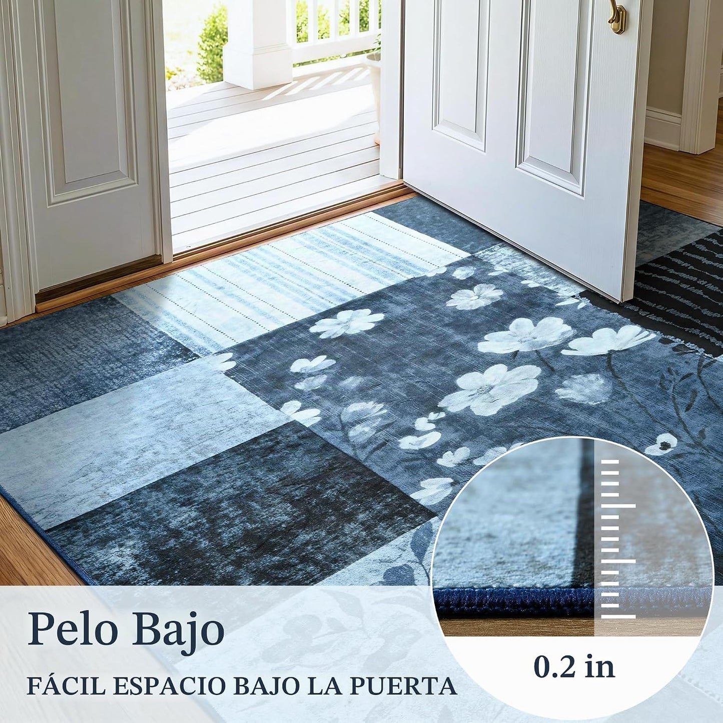 FALARK Alfombra de área de 6 x 9 pies para sala de estar, alfombra...