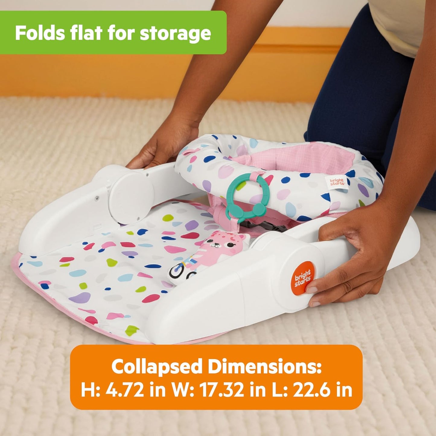 Bright Starts Learn-to-Sit - Asiento de piso para bebé de 2 posicio...