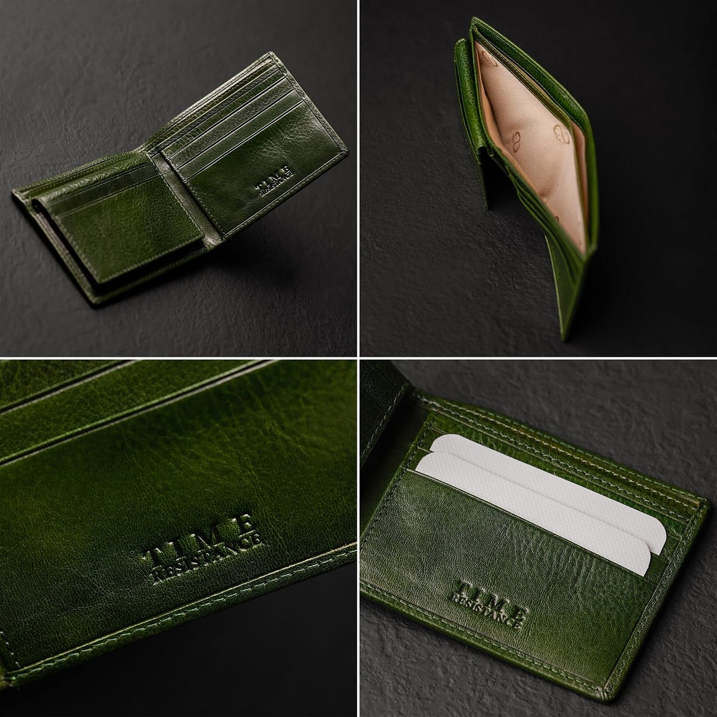 Time Resistance Cartera de cuero \u2013 Cartera italiana hecha a ma...