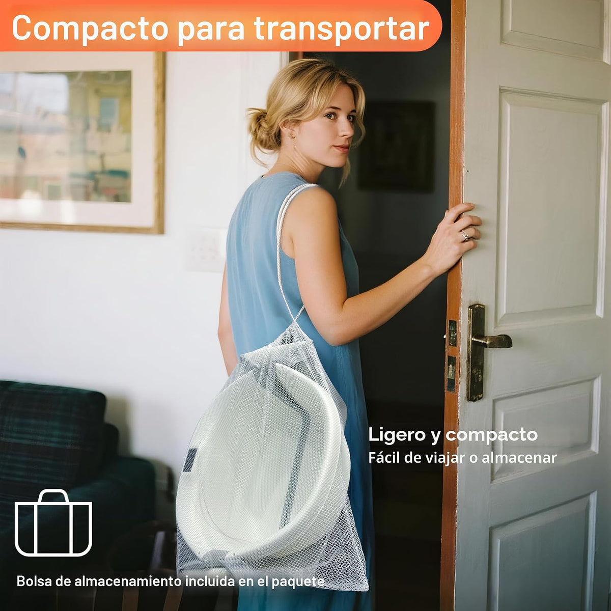 Bañera plegable para bebé - Tina de baño grande para bebé con termó...