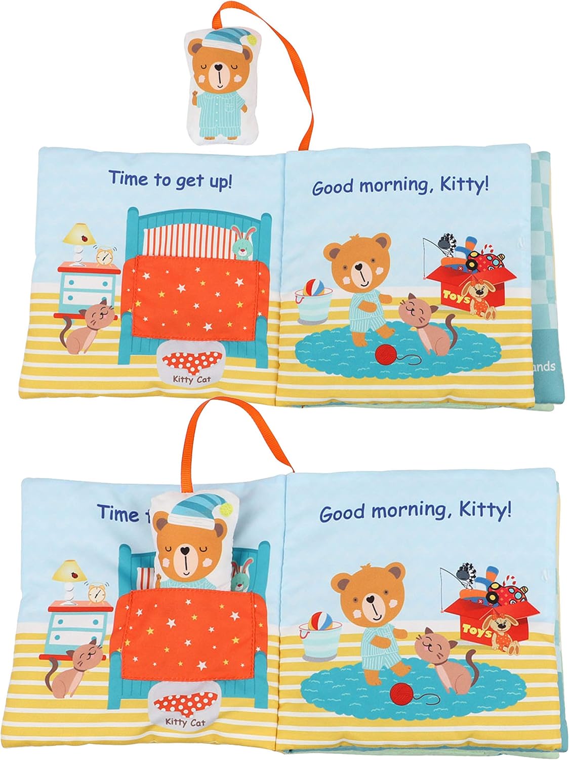 bebe mondo Oso de peluche con espejo, libros suaves y arrugados par...