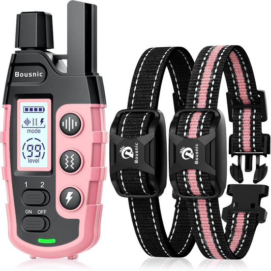 Bousnic Collar de choque para perros 2 perros (5-120 libras) - Coll...