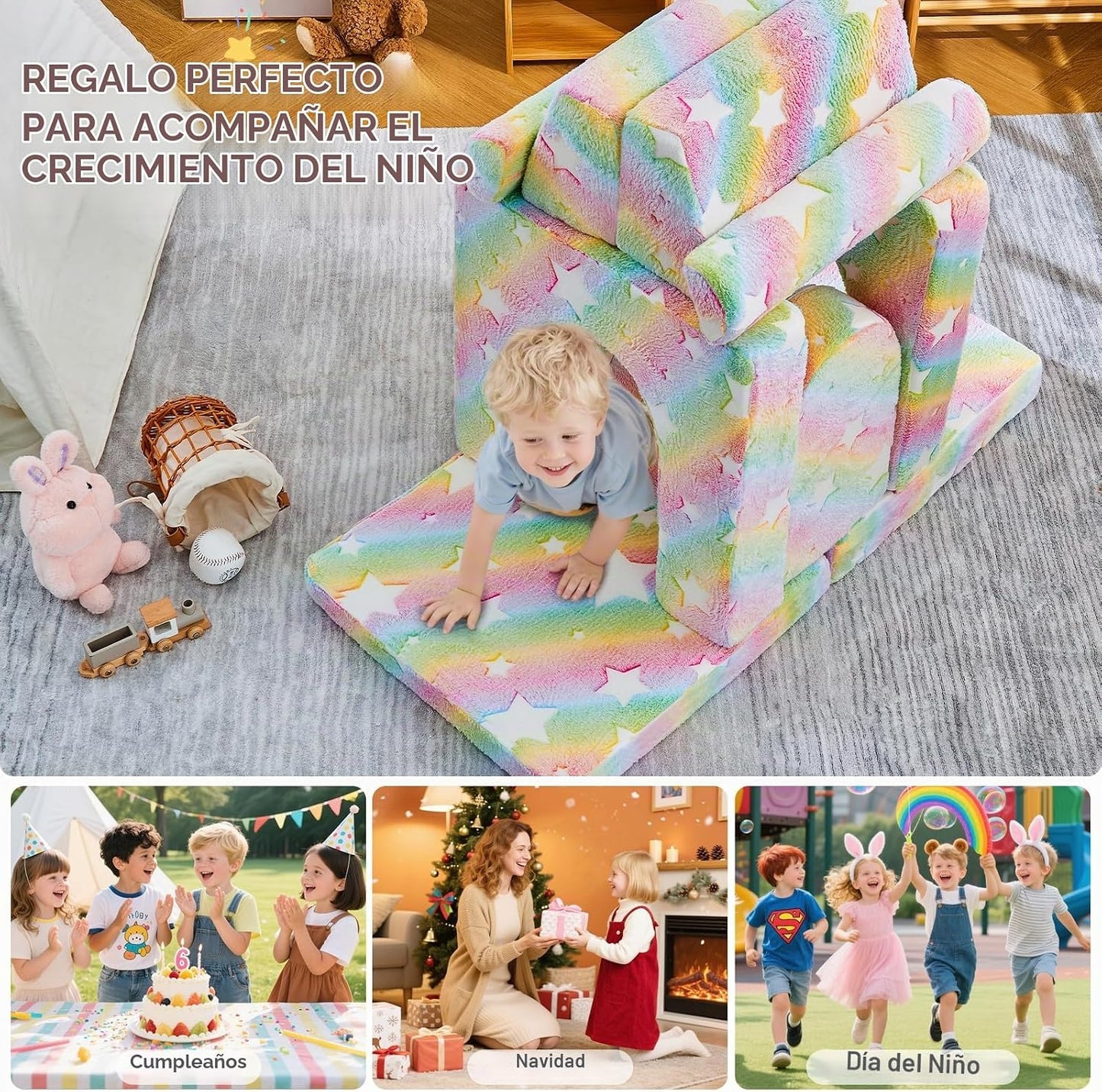 IFNOW Sofá Modular para Niños, Sofá para Niños Pequeños, Sofá Secci...