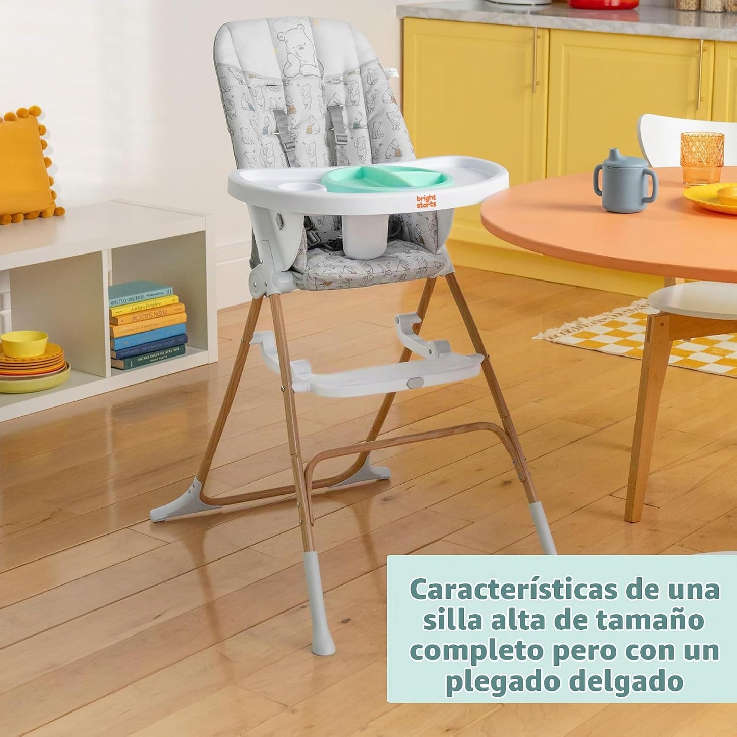 Bright Starts Disney Baby Winnie The Pooh - Silla alta plegable com...