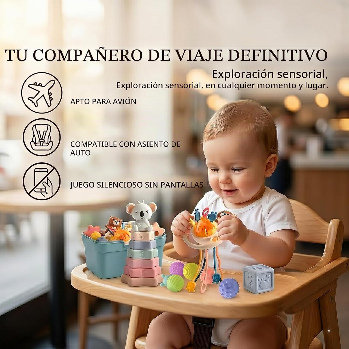 Juguete de actividad: actividades sensoriales para niños pequeños y...