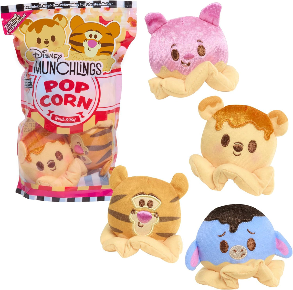 Disney Munchlings - Paquete de aperitivos de peluche de palomitas d...