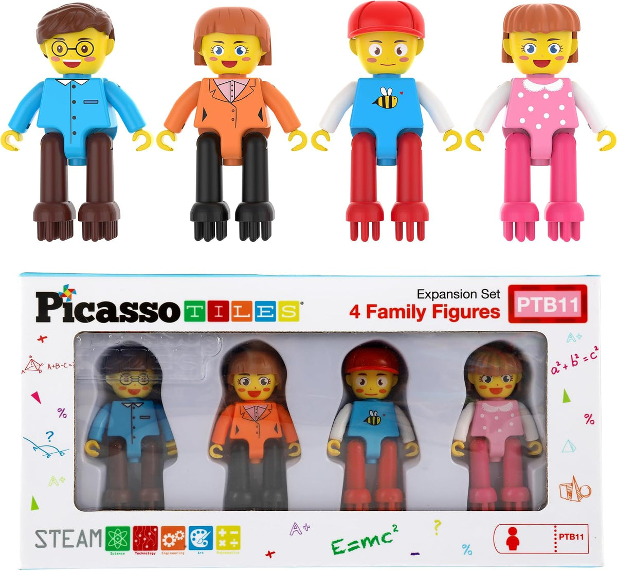 Picasso Toys Bloques de Erizo 4 Figuras de Personajes de Acción Fam...