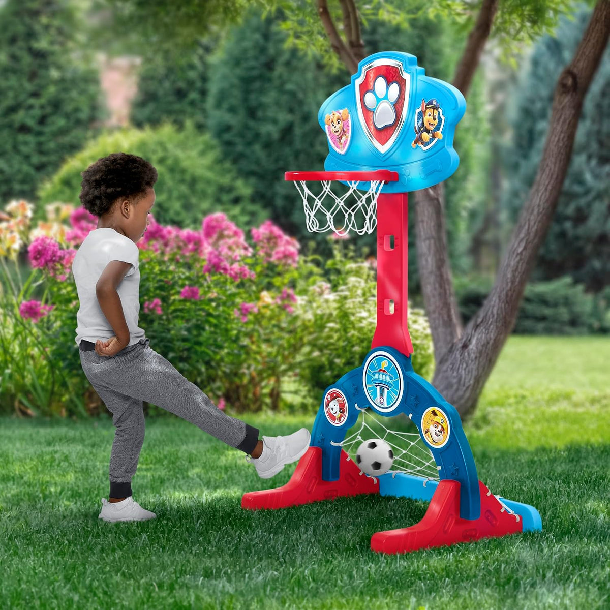 Delta Children PAW Patrol Centro Deportivo 4 en 1 \u2013 Aro de Bal...