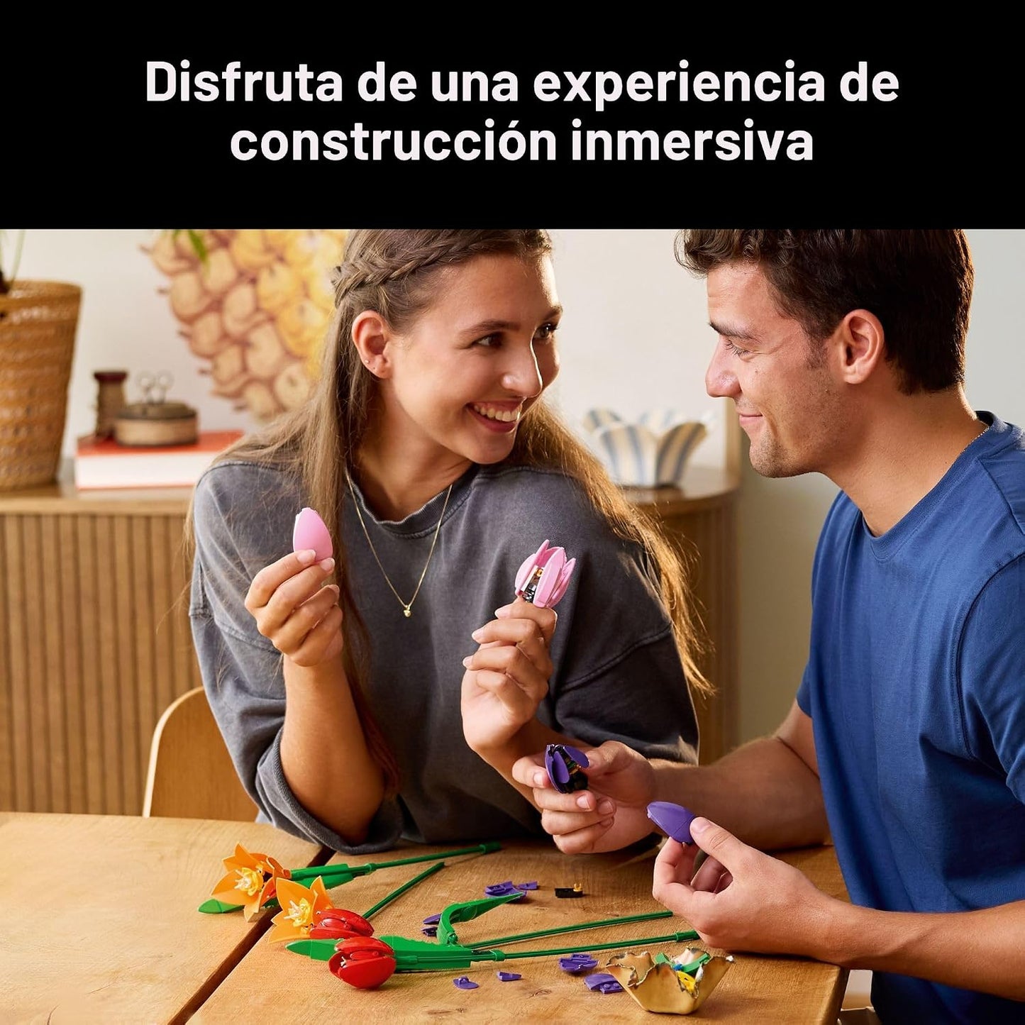 LEGO Botanicals - Juego de construcción de ramo de tulipanes para a...