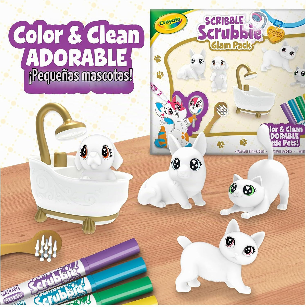 Crayola Scribble Scrubbie Pets - Juego de bañera (2.0, regalo para...
