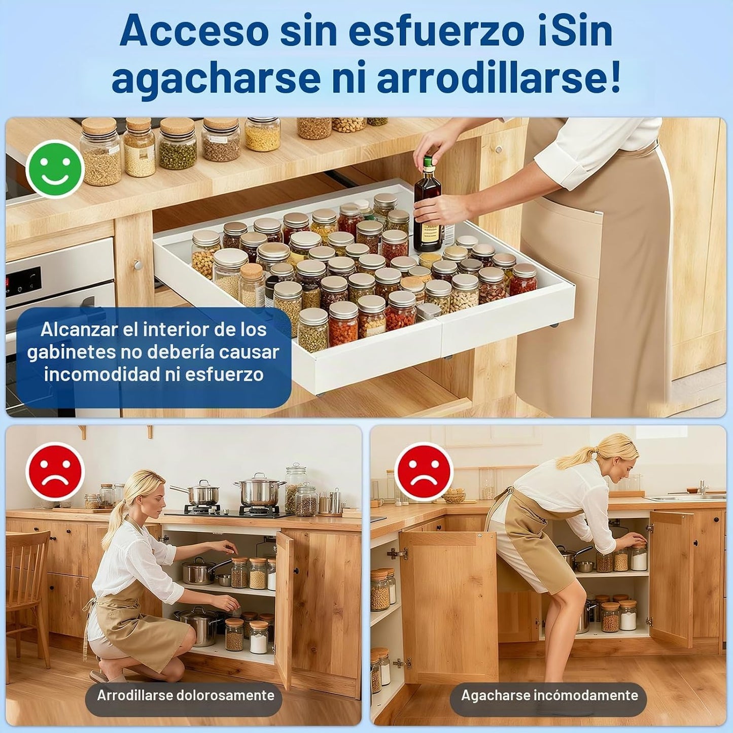 Insputer - Paquete de 2 organizadores extraíbles de ancho expandibl...